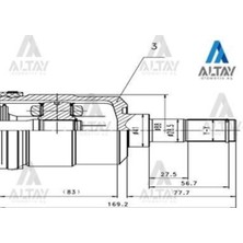 Maher 1826 1826 Aks Kafası Iç Accent 06-11 Era Dizel Sol 27X41X33