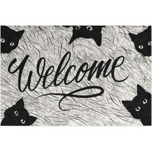 Monnhein Kedi Köpek Komik Tasarımlı Dekoratif Kapı Önü Paspas, Dış Mekan/ev Içi/banyo/mutfak/yatak Odası/giriş Paspasları