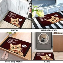 Monnhein Kedi Köpek Komik Tasarımlı Dekoratif Kapı Önü Paspas, Dış Mekan/ev Içi/banyo/mutfak/yatak Odası/giriş Paspasları