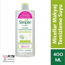 Simple Kind To Skin Micellar Makyaj Temizleme Suyu Yüz Göz ve Dudaklar Için 400 ml