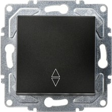 Günsan Elektrik Eqona  Radius  Neoline Vavien (klipsli), Metalik Siyah (Mekanizma + TuşKapak)