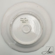 Aysun Hand Art Aysunhandart Ipek Desen Çerçeveli Merkezinde Osmanlı Lale Motifli El Yapımı Seramik Tabak