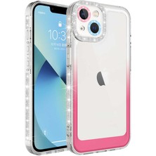 Zipax Apple iPhone 14 Plus Kılıf Simli ve Renk Geçişli Kapak Zipax-Zr-Park