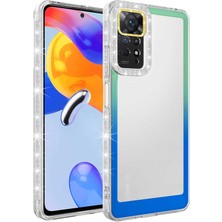 Zipax Xiaomi Redmi Note 11S Kılıf Simli ve Renk Geçişli Kapak Zipax-Zr-Park
