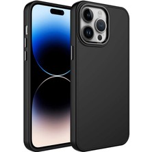 Zipax Apple iPhone 12 Pro Max Kılıf Metal Çerçeve ve Buton Tasarımlı Silikon Zipax-Zr-Luna