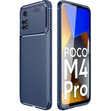 Zipax Xiaomi Poco M4 Pro 4g Kılıf Karbon Görünümlü Silikon Zipax-Zr-Negro