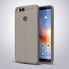 Zipax Huawei Honor 7x Kılıf Deri Görünümlü Silikon Zipax-Zr-Niss