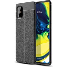 Zipax Samsung Galaxy M31S Kılıf Deri Görünümlü Silikon Zipax-Zr-Niss