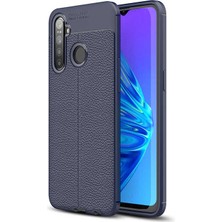 Zipax Oppo Realme 5i Kılıf Deri Görünümlü Silikon Zipax-Zr-Niss