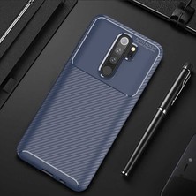 Zipax Xiaomi Redmi 8 Pro Kılıf Karbon Görünümlü Silikon Zipax-Zr-Negro
