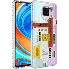 Zipax Xiaomi Redmi Note 9s Kılıf Airbag Kenarlı Renkli Desenli Silikon Elegans Kapak