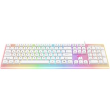 Havit Gamenote KB876L Gaming Rgb Işıklı Beyaz Oyuncu Klavyesi