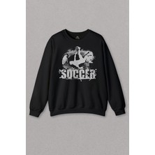 So Cool Unisex Sweatshirt Soccer Röveşata Gol Atan Futbolcu Taktik Baskılı Sweat