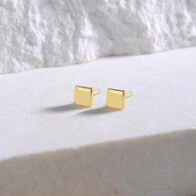 goldkupe 14 Ayar Altın Kare Küpe 1,00 gr