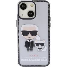 Zipax Apple iPhone 14 Kılıf Prada Desenli Silikon Kapak