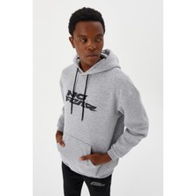 No Fear Erkek Sweatshirt Kapüşonlu Gri Melanj M500271