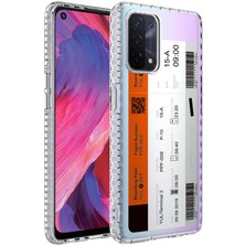 Zipax Oppo A74 4g Kılıf Airbag Kenarlı Renkli Desenli Silikon Elegans Kapak