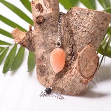 Taş Sandığı Faset Kesim Turuncu Selenit Taşı Pandül