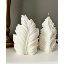 Selins Art Candle Yaprak 2'li Mum Seti Vegan Soya Wax