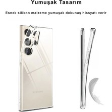 CepStok Samsung Galaxy S23 Ultra Kılıf Şeffaf Kamera Korumalı 1.5mm Yumuşak Silikon