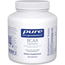 Pure Encapsulations Bcaa Amino Acid 250 Kapsül Branched Chain Amino Acids L-Leucine, L-Isoleucine L-Valine Hypoallergenic Non Gmo