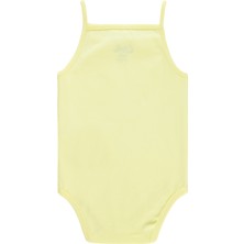 Kujju Civil Baby Kız Bebek Çıtçıtlı Badi 12-24 Ay Sarı
