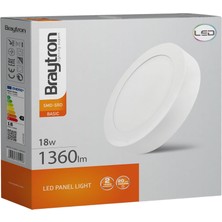 Braytron BP03-31800-BRY 18W 3000K S.üstü Yuvarlak LED Panel Günışığı 2'Lİ PAKET