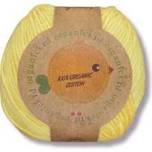 Organickid Organik Pamuk Amigurumi Punch 50 gr El Örgü İpi Sarı (Night Yellow)