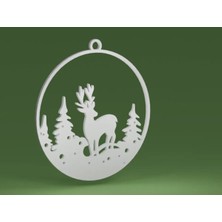 Internos Design 6’lı Orman ve Geyik Detaylı Yılbaşı Ağacı Süsleri