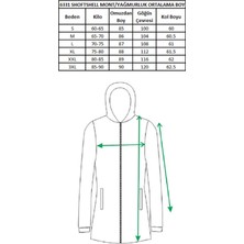 Escetic Lacivert Çıkarılabilir Kapüşonlu 2 Cepli Su Ve Rüzgar Geçirmez Kadın Softshell Mont 6331