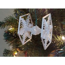 Internos Design Star Wars - 2'li Kar Tanesi Desenli Tıe Fifgter Yılbaşı Süsü - Kit Kart