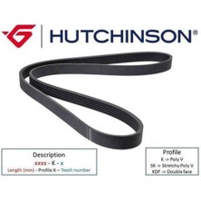 Hutchinson 4PK1117S 1117 Sk 4 Kanallı Kayış Ducato-Boxer-Jumper 3.0d -4PK1117S Uyumlu