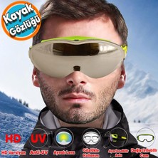 Nzb Kayak Gözlüğü Değiştirebilir Camlı Antifog Güneş Kar Koruyucu Gözlük Gümüş Snowboard Glasses Gözlük