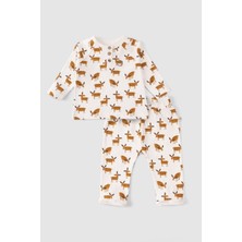 Little Gusto Organik Pamuk Bebek Pijama Takımı Deer