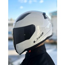 Ls2 Rapid 2 Beyaz Kask Siyah Vizörlü