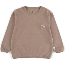 Little Gusto Organik Pamuk Sweatshirt Kahve