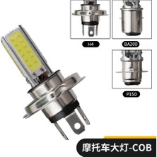 Zining Shop BA20D Otomotiv LED Lamba LED Sis Lambası Motosiklet LED Far Otomobil Lambası H4 P15D BA20D LED Cob 20W 12V Beyaz Işık (Yurt Dışından)