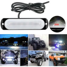 Goodbest Beyaz Araba Işığı 12V 6 LED Işık Kılavuzu Ultra-Tde Hafif Kamyon Yan Işaretleyici Işık Sinyal Işığı Koruyucu Ped Off-Road Güvenliği (Yurt Dışından)