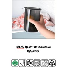 NY Home Etiketli 12 Adet 1750 ml Antrasit Ekonomik Kırılmaz Saklama Kabı