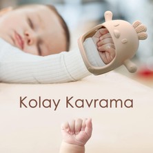 Meleni Baby Silikon Bebek Diş Kaşıyıcı - Diş Kaşıma Eldiveni Yenidoğan Dişlik Pembe