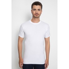 Saac - 2 Adet 100 % Pamuk Penye Süprem Likralı Amerikan Yaka Kısa Kollu Atlet-T-Shirt- 910