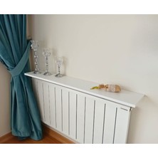 Mismuka Beyaz Petek Üstü Dresuar Montajsız Raf Tak Çıkar Pratik Modern Dresuar Kalorifer Petek Üstü Uçan Raf - 120 cm