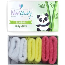 Novibaby 3'Lü Bambu Yenidoğan Bebek Çorap Spring