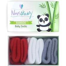 Novibaby 3'Lü Bambu Yenidoğan Bebek Çorap Country