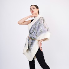 Nomds Felt Ipek-Keçe Şal | Gri | Van Gogh Badem Ağacı | Nomads Felt