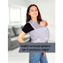 Egg Baby Bebek Sling Kanguru Esnek Wrap Sling Bebek Taşıma Şalı Gri