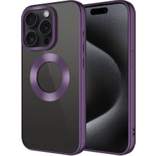 CoverZone iPhone 15 Pro ile Uyumlu Kılıf Kamera Korumalı Logo Gösteren Parlak  Colored Z-Omega Kapak