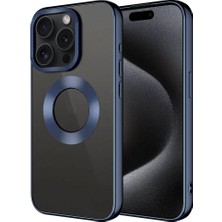 CoverZone iPhone 15 Pro ile Uyumlu Kılıf Kamera Korumalı Logo Gösteren Parlak  Colored Z-Omega Kapak