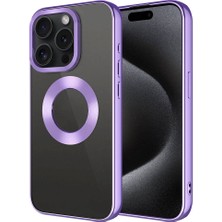 CoverZone iPhone 15 Pro ile Uyumlu Kılıf Kamera Korumalı Logo Gösteren Parlak  Colored Z-Omega Kapak