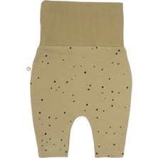 Little Gusto Yüksek Bel Bebek Pantolon Haki Organik Pamuk Erkek Çocuk İçin Şalvar Model